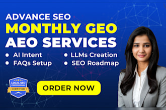 provide professional SEO service with monthly GEO and aeo optimization