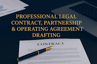 draft partnership agreement, operating agreement, review legal contract