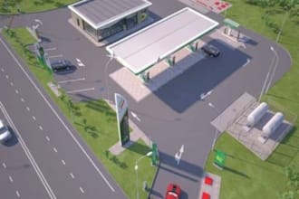 draw your gas station, convenience store autocad drawing set in US standards