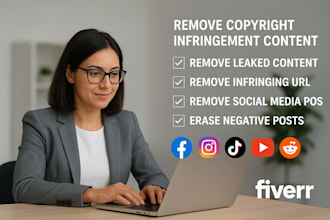 send dmca takedown notice to remove copyright link tiktok,reddit,ig,fb,yt,ebay