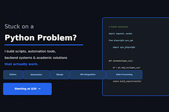 python programmer for code development projects