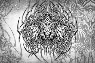 make cyber sigilsm and tribal for cloth or tatto design