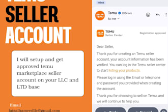 setup get approved temu seller account on your llc and ltd