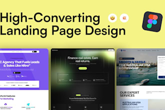 design a high converting figma landing page UI UX