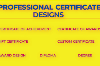 design diploma, degree, and award certificates professionally