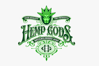 creative cannabis, cbd, hemp, marijuana branding logo