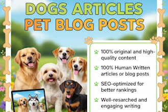 write SEO dog articles and pet blog posts