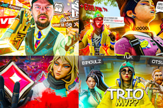 design a high CTR valorant youtube thumbnail for gaming videos