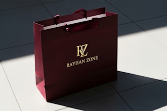 design unique and modern shopping bag, tote bag, paper bag, gift bag, canvas bag