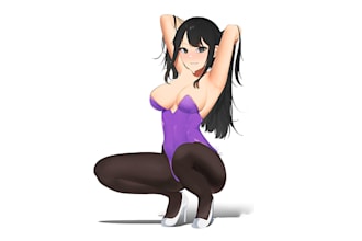 draw anime art and character design or sfw