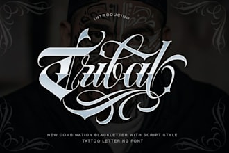 design a logo in old english, blackletter calligraphic font