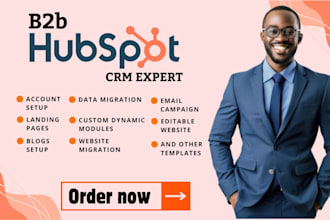 setup hubspot crm hubspot VA website automation hubspot landing page design