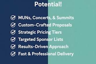 create a professional sponsorship proposal and packages that attracts sponsors