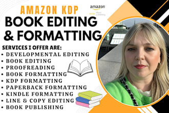 developmental book editing ebook formatting paperback formatting proofreading