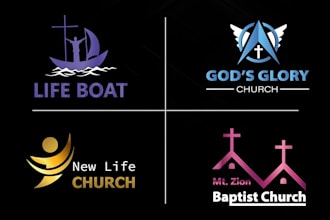 design modern and unique church religious or ministry business logo