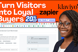 klaviyo email automation flows abandoned cart welcome series zapier integration