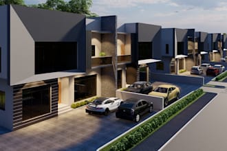 turn 2d dwg file to cgi design of property, render house exterior for marketing