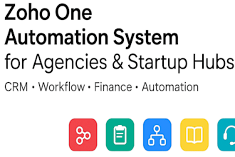 be your zoho one expert for workflow, finance, and startup accelerator system