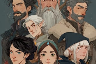 make your dnd group party illustration