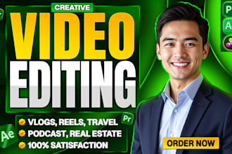 professionally edit vlogs, reels, podcasts and all type of video editing