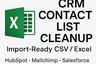 clean and format contact lists for CRM import in excel and CSV
