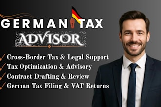 be your german tax advisor for cross border tax filing, vat returns and tax law