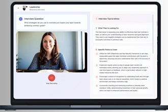 develop ai live interview assistant web app, ai copilot interview assistant app