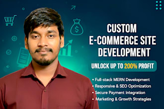 develop a custom fullstack ecommerce website with nextjs and nodejs