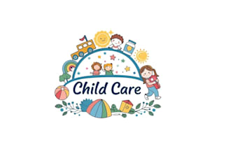 design a bright playful daycare, preschool, kids academy or nursery logo