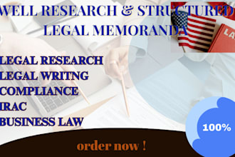 write professional legal memoranda with thorough legal research