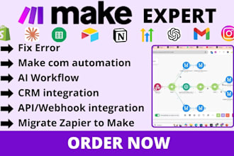 fix make com scenario make com automation make com make com integration expert