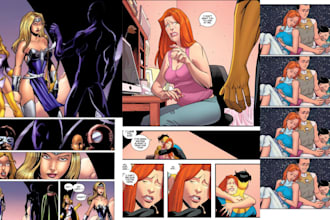 draw custom comic page illustrations anime manga furry comic nsfw sfw comic page