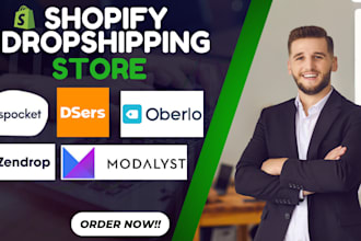 create shopify dropshipping store via dsers spocket zendrop modalyst oberlo