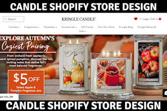 design candle shopify store luxury candle website