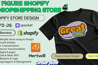 create shopify dropshipping store design via cj spocket autods dropshipman oberh