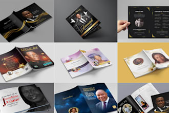 design a funeral flyer within 12 hours