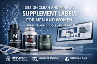 setup clean supplement labels for men and women website and google ads services
