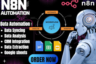 automate n8n data analysis, CRM updates, google sheets, data sync n8n workflows