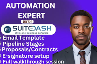 be suitedash CRM setup, pipedrive crm, automation, integration, client portal