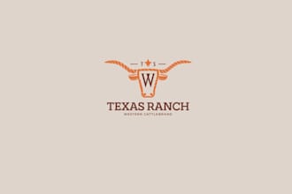 create letters symbols and brand identities for  cattle brand
