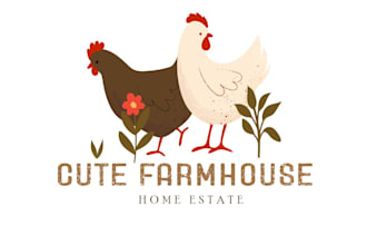 design animal chicken hen egg farmhouse logo
