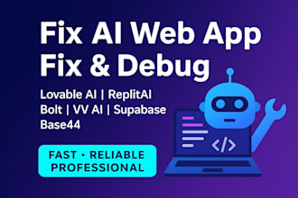 lovable ai web app fix replit ai bolt new saas fix ai supabase base 44