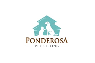 make high quality pet sitting and dog walking logo