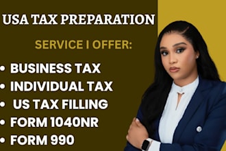file and efile US tax filing  business tax 990 1040 1065 5742 1040nr under cpa