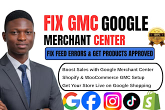 fix google merchant center suspension, misrepresentation and product feed errors