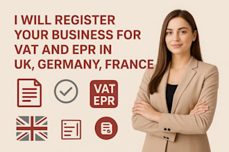 register your business for vat and epr in UK, germany, france