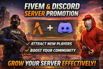 do fivem server promotion, discord server promotion, fivem server ads