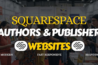 do modern squarespace author website, publisher website, ebook and books site