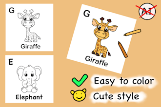 draw cute and easy coloring book for kids