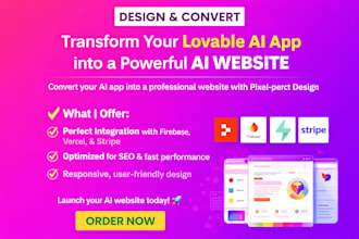 convert your website, vibecoded, replit, lovable base44 app into android and ios